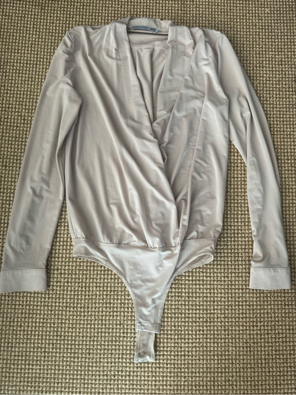 Article Neutral Blush Wrap-Front Long Sleeve Bodysuit